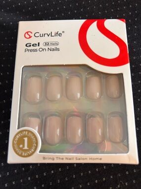 Gel Press-On Nails — Nude Beige Set (32 Nails)